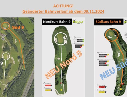 NEU Geänderter Bahnverlauf ab dem 09.11.2024